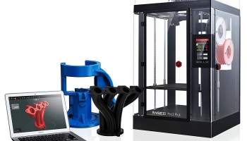 Raise3D 101017001 Pro2 Plus 3D Printer, Dual Extruder, Fully Enclosed