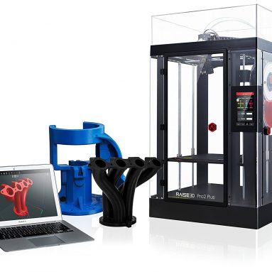 Raise3D 101017001 Pro2 Plus 3D Printer, Dual Extruder, Fully Enclosed